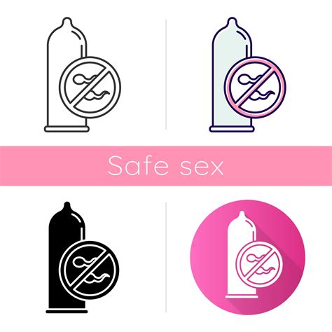 Condom Icon Male Latex Contraceptive Sperm Block Unplanned Pregnancy Prevention Method Safe