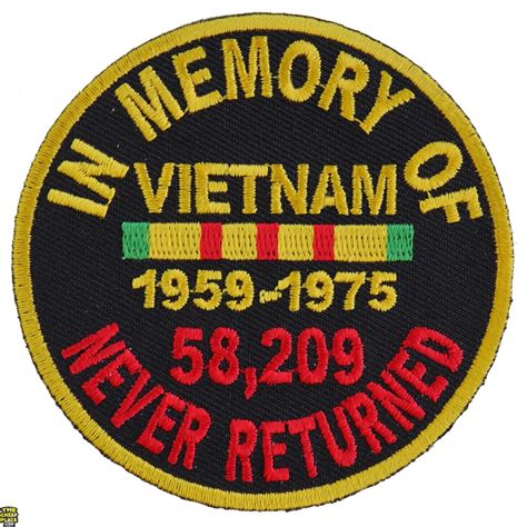 In Memory Of Vietnam Round Patch Vietnam War Patches Thecheapplace