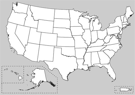 Filemap Of Usa Showing Unlabeled State Boundariespng