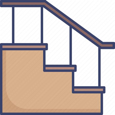 Estate Property Railing Real Stairs Stairwell Icon