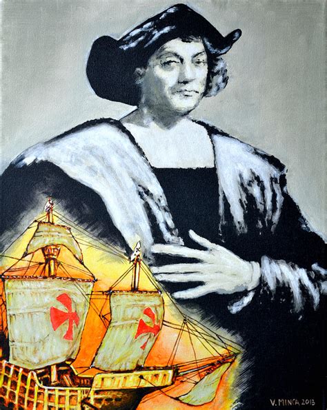 Christopher Columbus Painting By Victor Minca