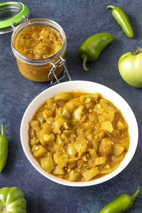 This chutney is best served as a side dish with any kind of stuffed paratha or perk up your meal with this savory tomato chutney. Green Tomato Chutney Recipe - Chili Pepper Madness