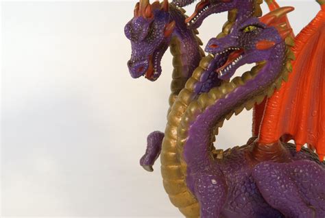 Three Headed Purple Dragon My Sons Toy A Fantastic Purp Flickr