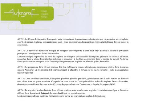 La convention de stage : Fonction Et Tache Convention De Stage Exemple - Le ...