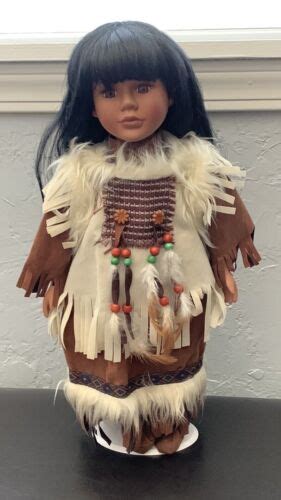 cathay collection native american girl porcelain doll 16 with regalia 610 5000 ebay