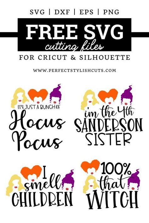 Download 4 Free Hocus Pocus SVG Files For Cricut And Silhouette Cameo Projects | Cricut svg files free ...