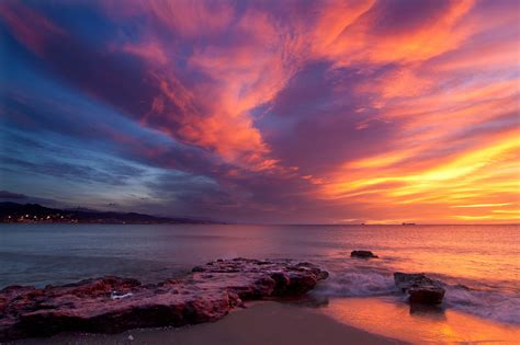 картинки пляж море берег океан горизонт облако Восход закат солнца рассвет атмосфера