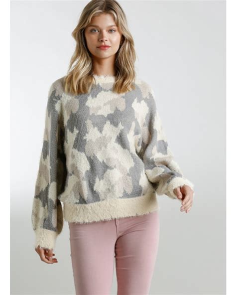 Fuzzy Camo Sweater Trader Ricks For The Artful Woman