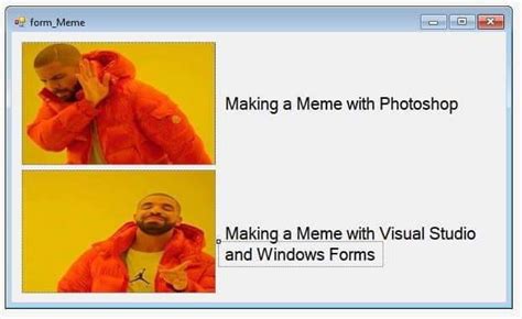 Making A Meme With Visual Studio 9gag