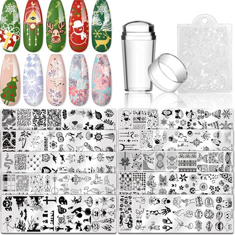 Amazon Biutee Nail Stamping Plates Set Pcs Nail Art Stamper