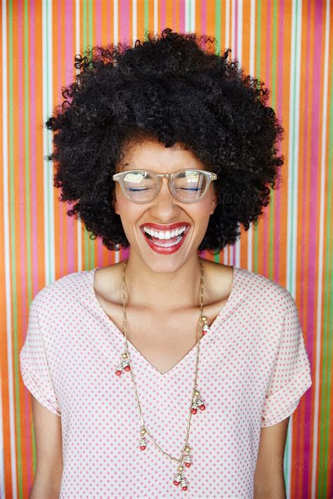 Portrait Of Beautiful Stylish Woman Laughing By Stocksy Contributor Trinette Reed Stocksy