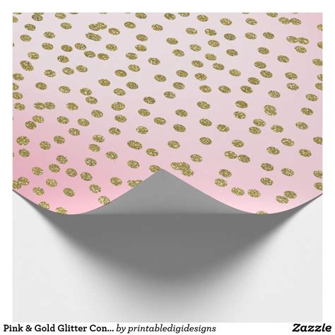 Get the best deals on gold wrapping paper. Pink & Gold Glitter Confetti Dots Trendy Glam Wrapping Paper | Zazzle.com | Pink, gold, Wedding ...