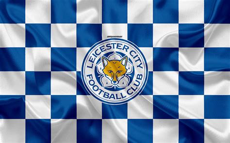 Leicester City Fc Lcfc 4k Logo Creative Art Blue And White Checkered