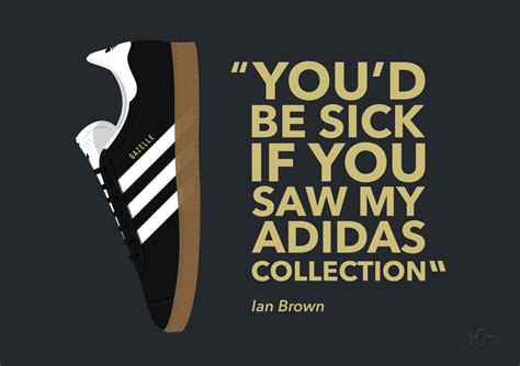 Ian Brown Adidas Gazelle Trainers Illustrated Poster Print A5 A4 A3