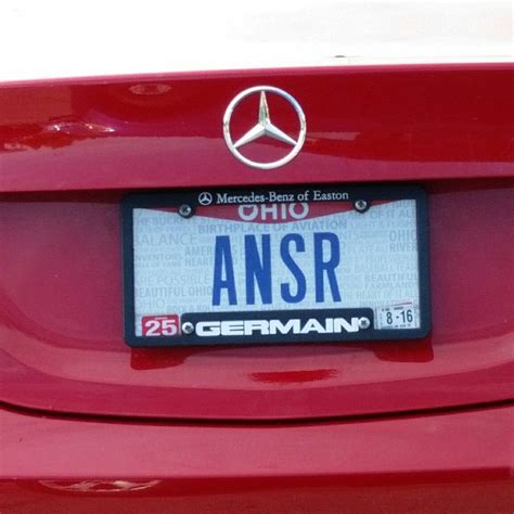 Personalize each with a printed message or graphic that other mercedes license plate. License Plates image by Pablo G | Vanity plate, License plate, Vanity license plate