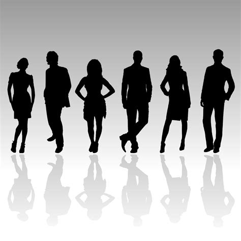 Vector For Free Use People Silhouettes Vector