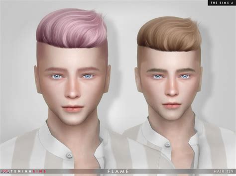 Flame Male Hair 129 By Tsminhsims At Tsr Sims 4 Updates