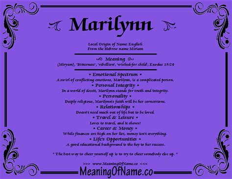 Marilynn Meaning Of Name