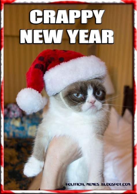 Political Memes Grumpy Cat Crappy New Year 2014