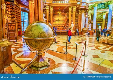 The Large Globe In National Library Of Vienna Austria Editorial Stock Image Image Of Book