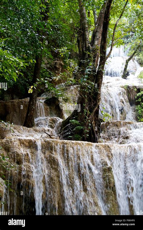 Erawan Waterfall Kanchanaburi Thailand Stock Photo Alamy