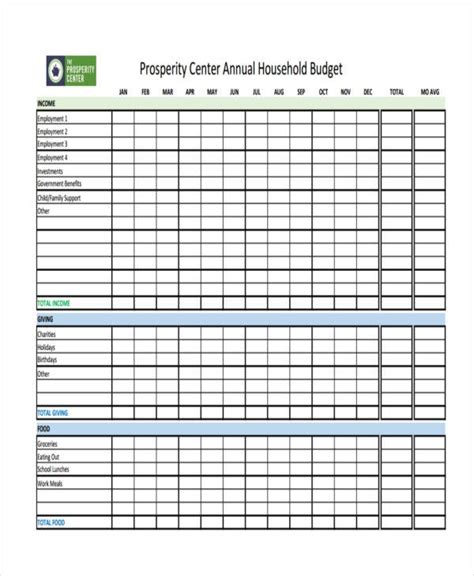 Yearly Budget Template Excel Free ~ Excel Templates