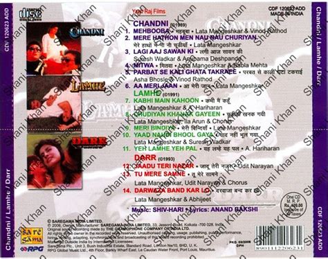 Bollywood Music A To Z Cds Visit To Download Darr