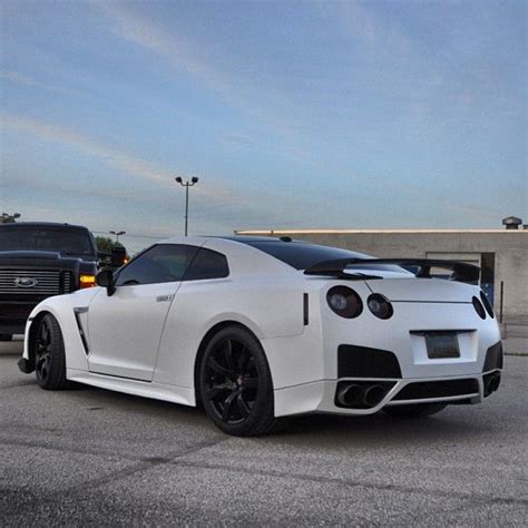 Nissan Gtr Rear End Shot Of A Matte White R35 Photo Thanks To