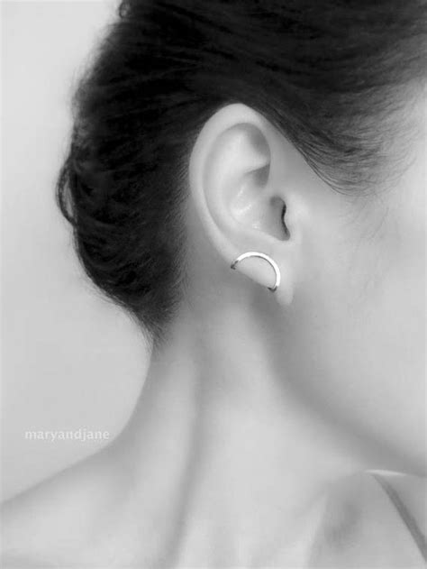 Folded Ear Pin Sold Individually Silver Ear Climber Ear Etsy Ear