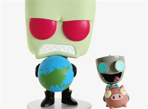 Nickalive Hot Topic Releases Exclusive Invader Zim And Gir Funko Pop Figure Set