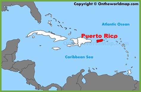 Puerto Rico Map Caribbean Island Maps
