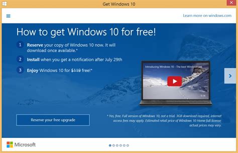 Cant Reserve Your Free Copy Of Windows 10 Due To The Missing Update