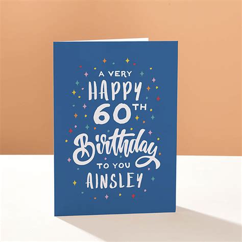 Personalised Card 60th Birthday Confetti Gettingpersonal