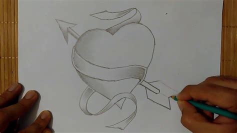 Como Dibujar Un Coraz N A L Piz How To Draw A Heart With Pencil Youtube