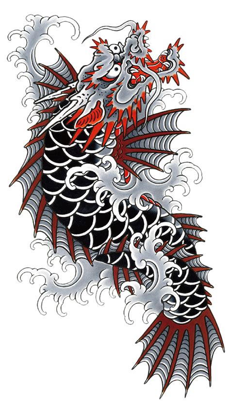 Dragonfish Tattoo Koi Dragon Tattoo Dragon Koi Tattoo Design Koi