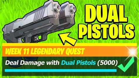 Dual Pistols Location And Deal Damage With Dual Pistols Fortnite Youtube