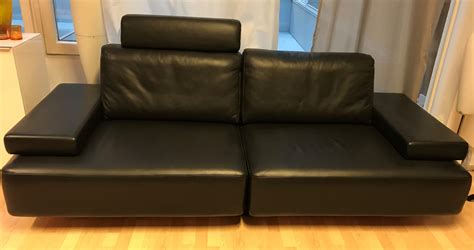 Manche sagen, es seien die schönsten, die es gibt, seit der mensch. ROLF BENZ Sofa Leder schwarz mit Funktion - Teppich- und ...