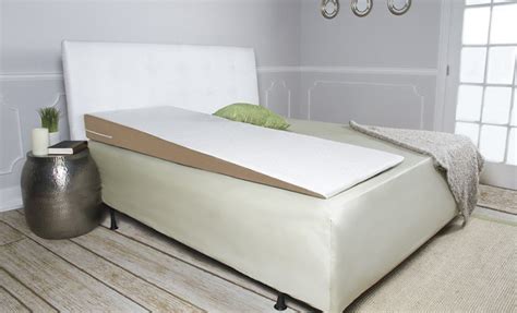 Place the tallest portion of the wedge under the knees with the pillow sloping away from your body. Your Medical Store Full Length Half Mattress Bed Wedge ...