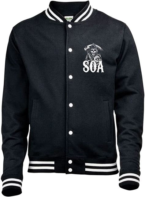 Official Sons Of Anarchy Classic Varsity Jacket Uk Clothing