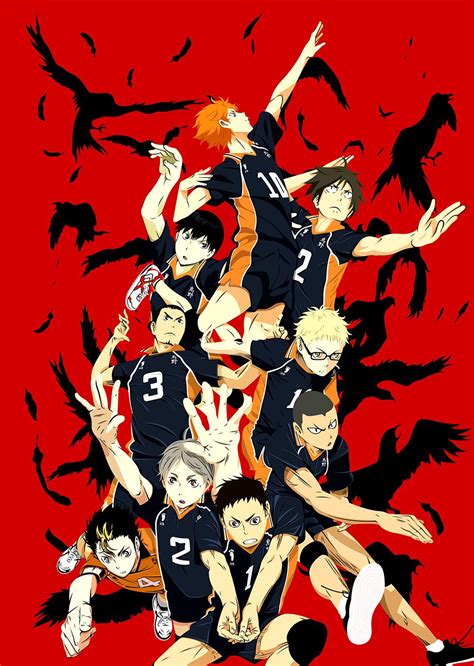 Anime Haikyuu Karasuno Poster By Team Awesome Displate Haikyuu