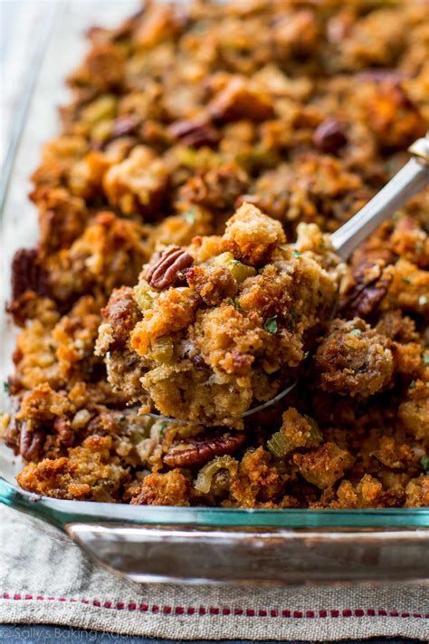 A few weeks ago, heather texted me and simply said now, this is perfectly delicious made with leftover plain cornbread (though leftover cornbread isn't something that we see much. Make-Ahead Cornbread Stuffing - Sallys Baking Addiction