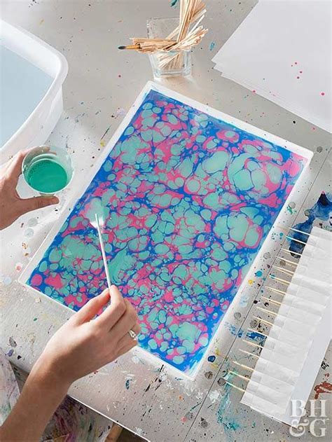How To Make Marbled Paper For Colorful Diy Art Marble Paper Diy
