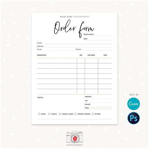 Free Fillable Order Form Template Printable Form Templates And Letter