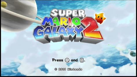 Super Mario Galaxy 2 Title Screen Wii Youtube