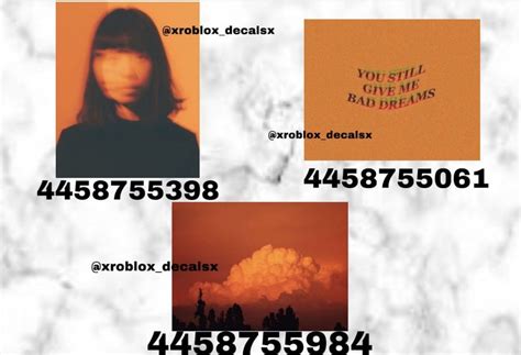 Roblox Decal Codes Aesthetic