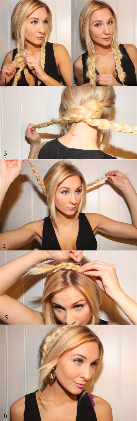 Top knot and two mini braids The Best Crown Braids DIY Tutorials For Princess Look ...