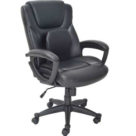 Choose your preferred seating level with the pneumatic seat height adjustment. True Innovations Black Back N Motion Managers Chair ...