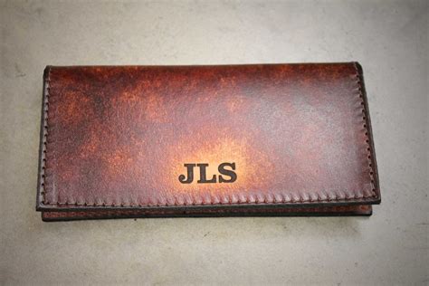 Personalized Checkbook Cover Leather Checkbook Cover Name