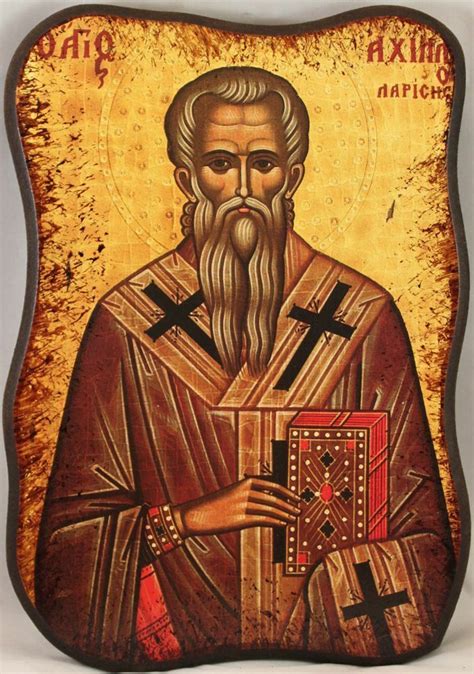 Greek Orthodox Icon Of St Axihillos Achilles Or Achillas