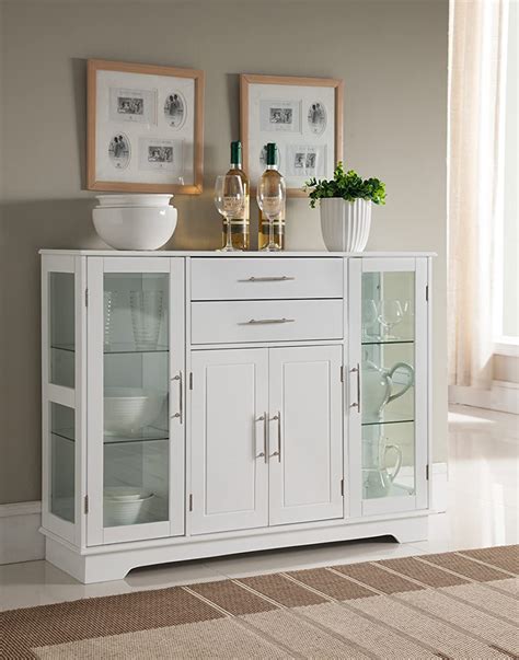 Get free shipping on qualified glass door kitchen cabinets or buy online pick up in store today in the kitchen department. Kings Brand Kitchen Storage Cabinet Buffet With Glass ...